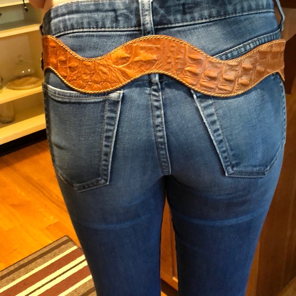 Leather and brass belt from Firenze,Italy. - Picture 2 of 8